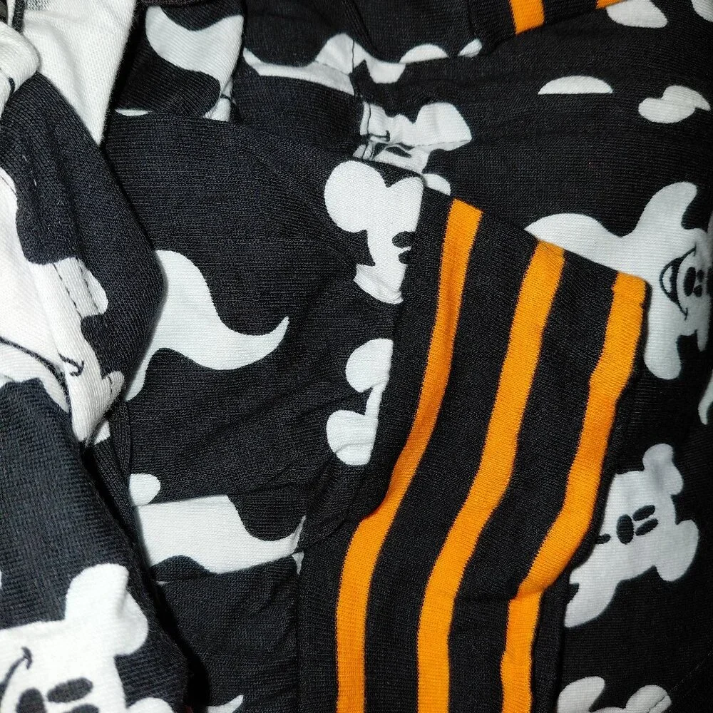 Disney Halloween NWT Large Black/White Mickey Ghosts Bodysuit Pajamas NEW - Picture 9 of 13